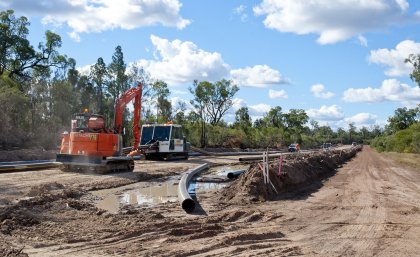 Land being cleared for a coal seam gas line. Flickr
